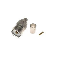 Разъём UHF-female (U-211/5D-2 SO239) для кабеля 5D-FB, прямой, обжимной, тип 2