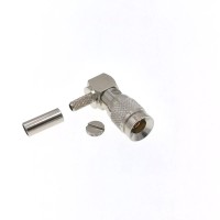 Разъём DIN 1.0/2.3-male (DIN1.0/2.3-A121L) для кабеля RG-174, RG-178, RG-316, угловой, обжимной