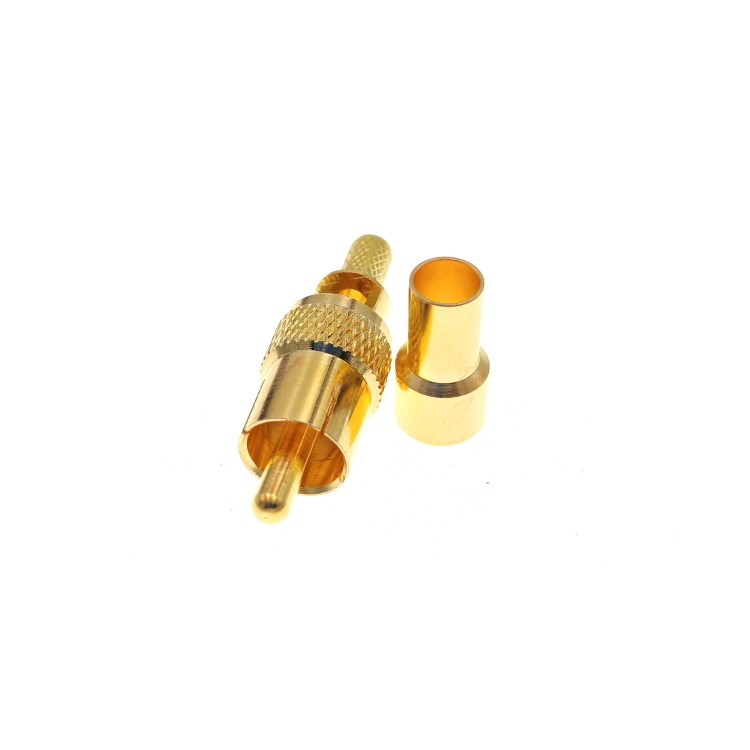 Разъём RCA-male (R-111F) для кабеля RG-58, прямой, обжимной