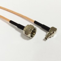 Пигтейл CRC9-male - F-male, угловой/прямой (RG316)