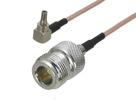Пигтейл CRC9-male - N-female, угловой/прямой (RG316)