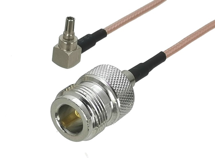 Пигтейл CRC9-male - N-female, угловой/прямой (RG316)