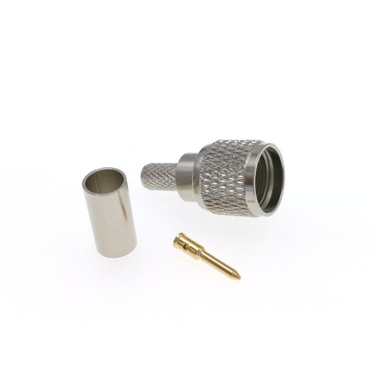Разъём mini UHF-male (M-111F) для кабеля RG-58, прямой, обжимной