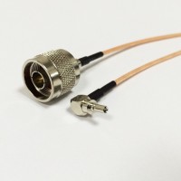 Пигтейл CRC9-male - N-male, угловой/прямой (RG316)