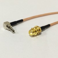 Пигтейл CRC9-male - SMA-female, угловой/прямой (RG316)
