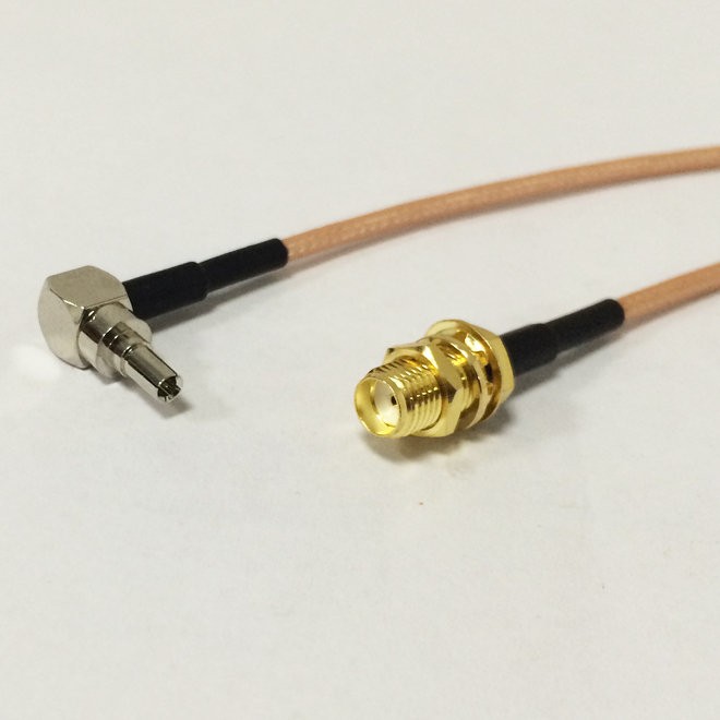 Пигтейл CRC9-male - SMA-female, угловой/прямой (RG316)