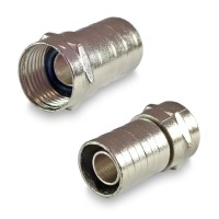 Разъем F-male (F-56-ALM) для кабеля 5D-FB, с резиновым уплотнителем, прямой, обжимной