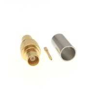Разъём MCX-female (11-211F) для кабеля RG-58, прямой, обжимной
