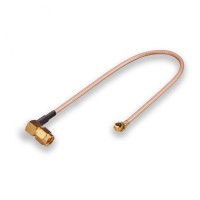 Пигтейл U.FL (IPEX1/MHF1) - SMA-male, угловой/угловой (RG178)