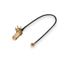 Пигтейл U.FL (IPEX1/MHF1) - SMA-female, угловой/угловой, под пайку на плату (RF1.13)