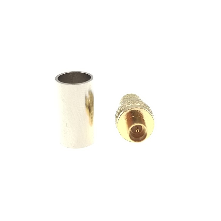 Разъём MMCX-female (13-211F) для кабеля RG-58, прямой, обжимной