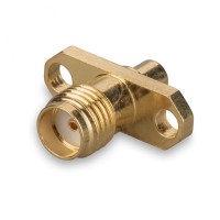 Разъем SMA-female для полужесткого кабеля RG405 (0.086"), прямой, фланец на 2 винта, под пайку