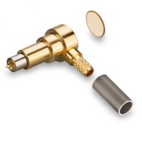Разъем MS-156-male для кабеля RG-174, RG-178, RG-316, угловой, обжимной