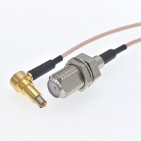 Пигтейл MS156 - F-female, угловой/прямой (RG316)