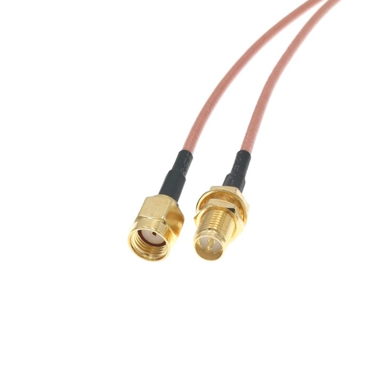Пигтейл RP-SMA-male - RP-SMA-female, прямой/прямой (RG316)