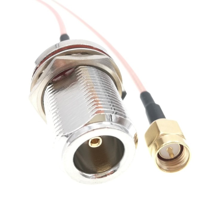 Пигтейл SMA-male - N-female, прямой/прямой, на корпус, тип 2 (RG316)