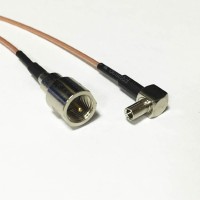 Пигтейл TS9-male - FME-male, угловой/прямой (RG316)