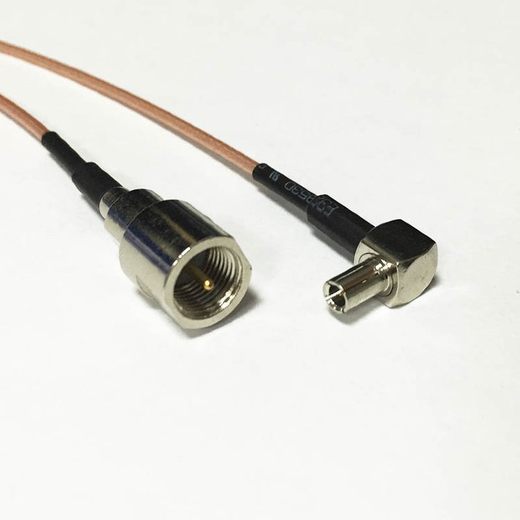 Пигтейл TS9-male - FME-male, угловой/прямой (RG316)