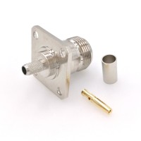 Разъём N-female (N3-245) на корпус для кабеля RG-58, обжимной