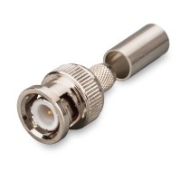 Разъем BNC-male для кабеля RG-6U, прямой, обжимной