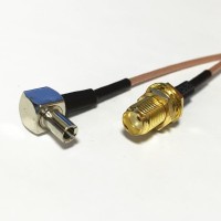 Пигтейл TS9-male - SMA-female, угловой/прямой (RG316)