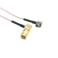Пигтейл TS9-male - SMA-male, угловой/угловой (RG178)