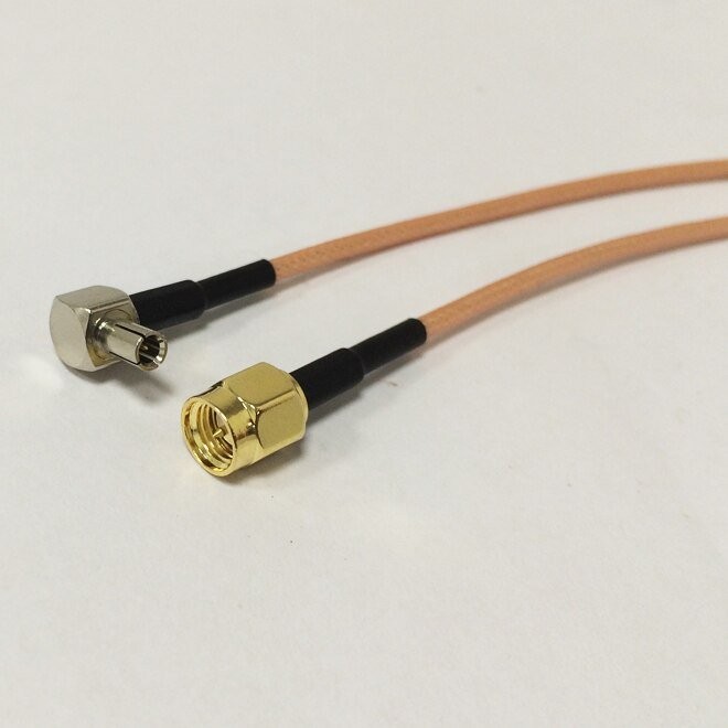 Пигтейл TS9-male - SMA-male, угловой/прямой (RG316)