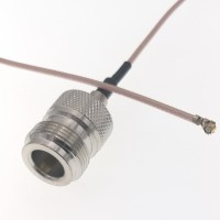 Пигтейл U.FL (IPEX1/MHF1) - N-female, угловой/прямой (RG178)
