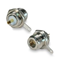 Разъем N-female (N-235) на корпус, резьбовой 5/8"х24 с лыской, с шайбой и гайкой