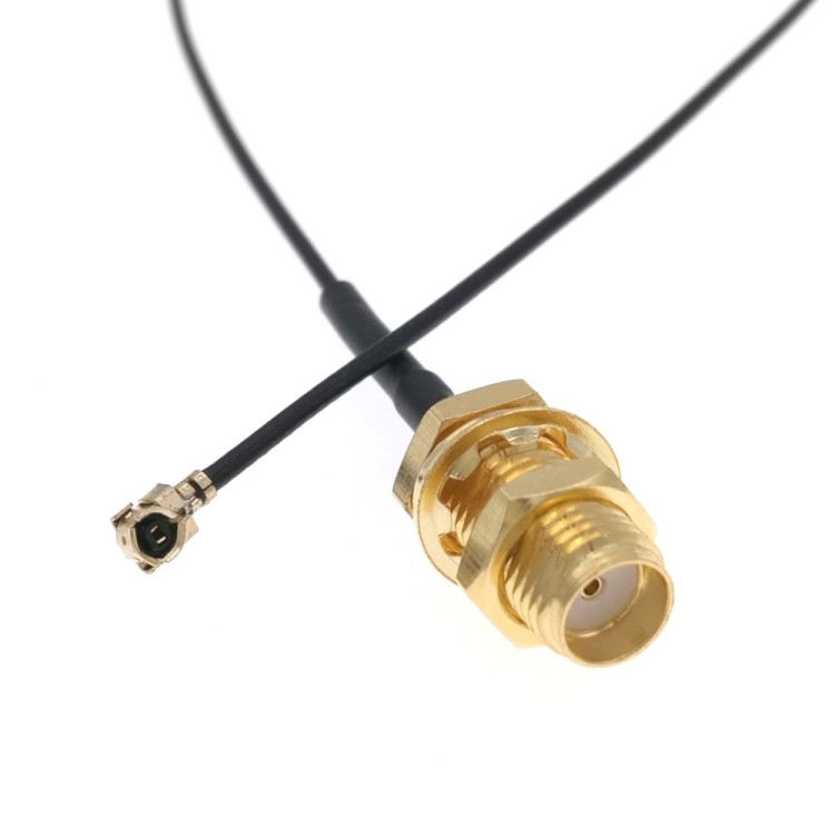 Пигтейл U.FL (IPEX1/MHF1) - SMA-female, угловой/прямой (RF1.13)