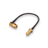 Пигтейл RP-SMA-female - RP-SMA-male, угловой/прямой (RG174)