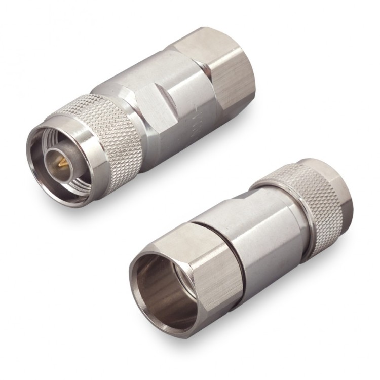 Разъем N-male (N-M012V) для фидерного кабеля 1/2", прямой, прижимной