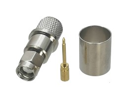 Разъём SMA-male (S-111/8D) для кабеля 8D-FB, прямой, обжимной