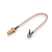 Пигтейл CRC9-male - SMA-female, угловой/прямой (RG178)