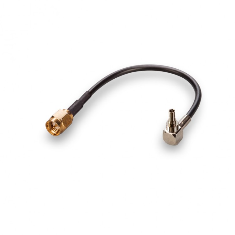Пигтейл CRC9-male - SMA-male, угловой/прямой (RG174)