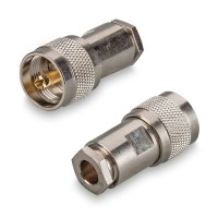 Разъем UHF-male (PL259) для кабеля 5D-FB, прямой, сборный