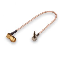 Пигтейл CRC9-male - SMA-male, угловой/угловой (RG178)