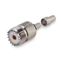 Разъем UHF-female (U-211F PL259) для кабеля RG-58, прямой, обжимной