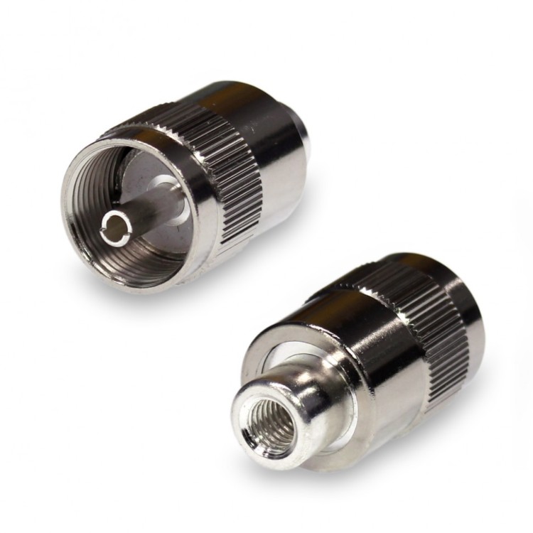 Разъем UHF-male (U113-F PL259) для кабеля RG-58, прямой, накручивающийся