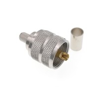 Разъём UHF-male (U-111/8X PL259) для кабеля RG-8X, LMR-240, прямой, обжимной