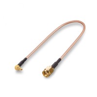 Пигтейл MMCX-male - SMA-male, угловой/прямой (RG316)