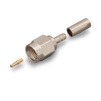 Разъем RP-SMA-male (S-A111L) для кабеля RG-174, RG-178, RG-316, прямой, обжимной