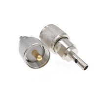 Разъём UHF-male (U-114-5 PL259) для полужесткого кабеля RG405, прямой, под пайку