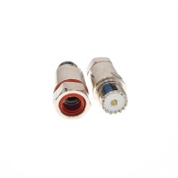 Разъём UHF-female (U-212/1/2 SO239) для фидерного кабеля 1/2", прямой, прижимной
