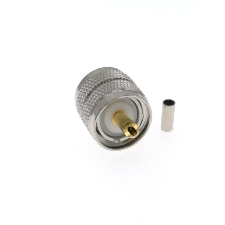 Разъём UHF-male (U-111L PL259) для кабеля RG-174, RG-178, RG-316, прямой, обжимной