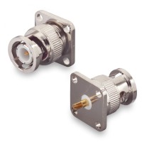 Разъем BNC-male (BNC-7016) фланец, крепление на 4 винта, пайка