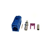 Разъём FAKRA C-female (Fakra-C211L) для кабеля RG-174, RG-178, RG-316, прямой, обжимной