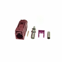 Разъём FAKRA D-female (Fakra-D211L) для кабеля RG-174, RG-178, RG-316, прямой, обжимной